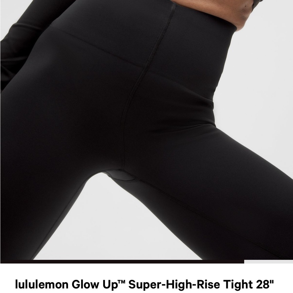 lululemon Glow Up Black Super-High-Rise Leggings 28”